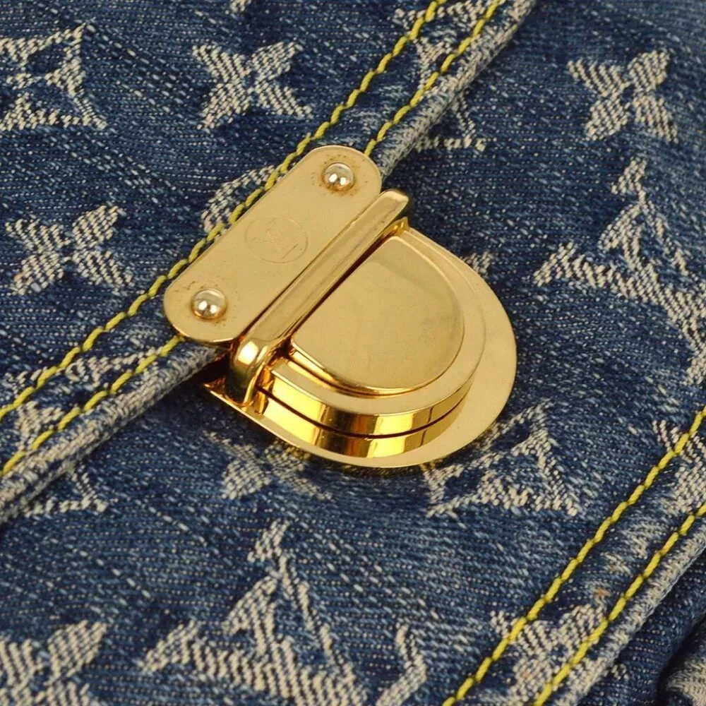 Louis Vuitton Blue Monogram Denim Bum Bag Waist Pouch - Picture 9 of 10